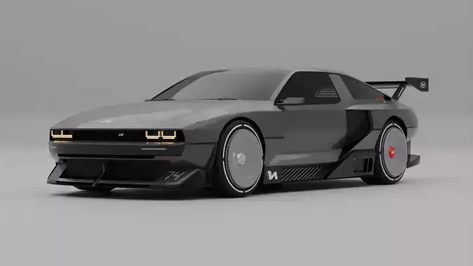 Hyundai N Vision 74 3D Blender File Textured And FBX OBJ Files 3D model Hyundai N Vision 74 3D Blender File Textured And FBX OBJ Files 3D model