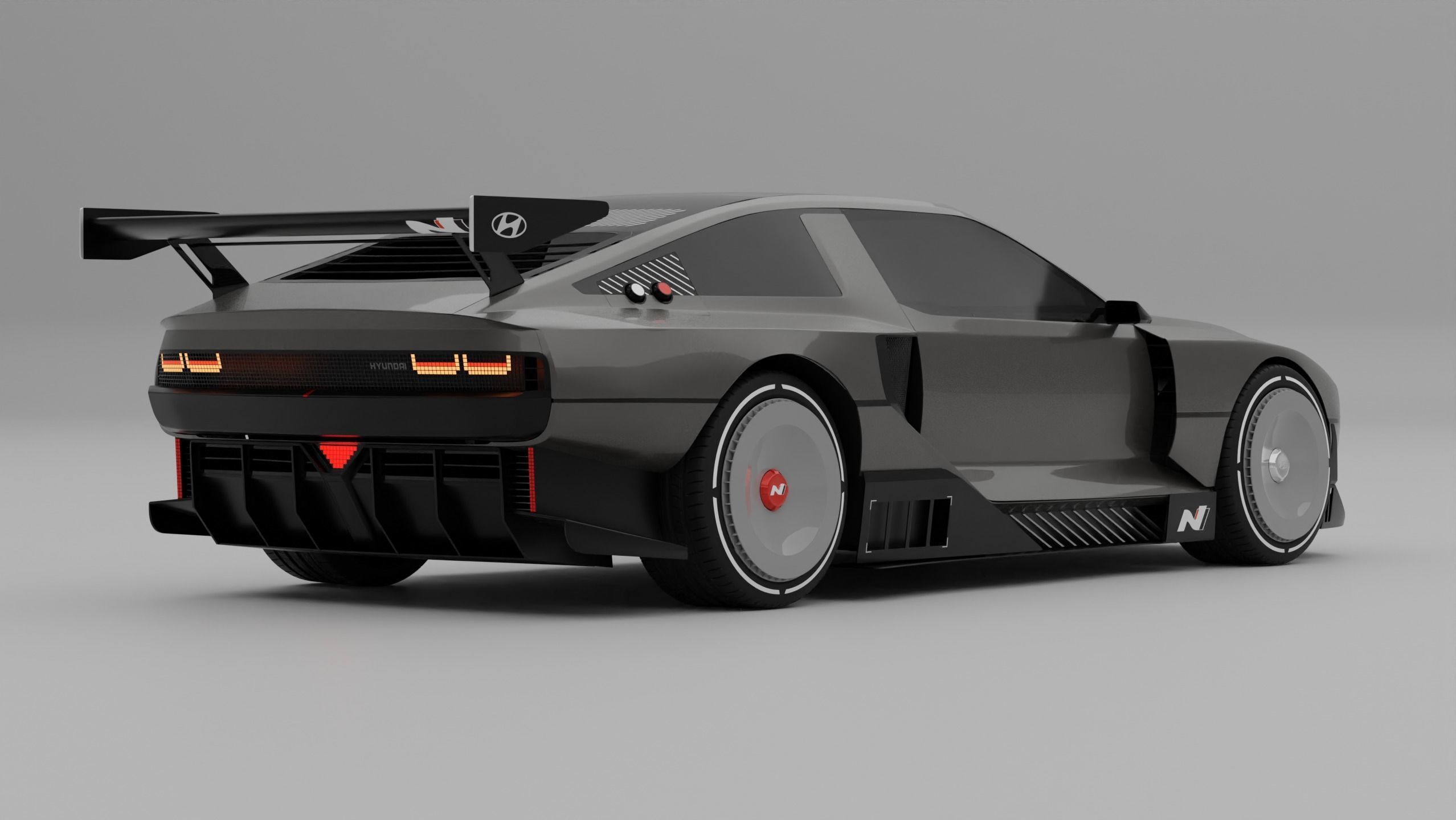 Hyundai N Vision 74 3D Blender File Textured And FBX OBJ Files 3D model_1