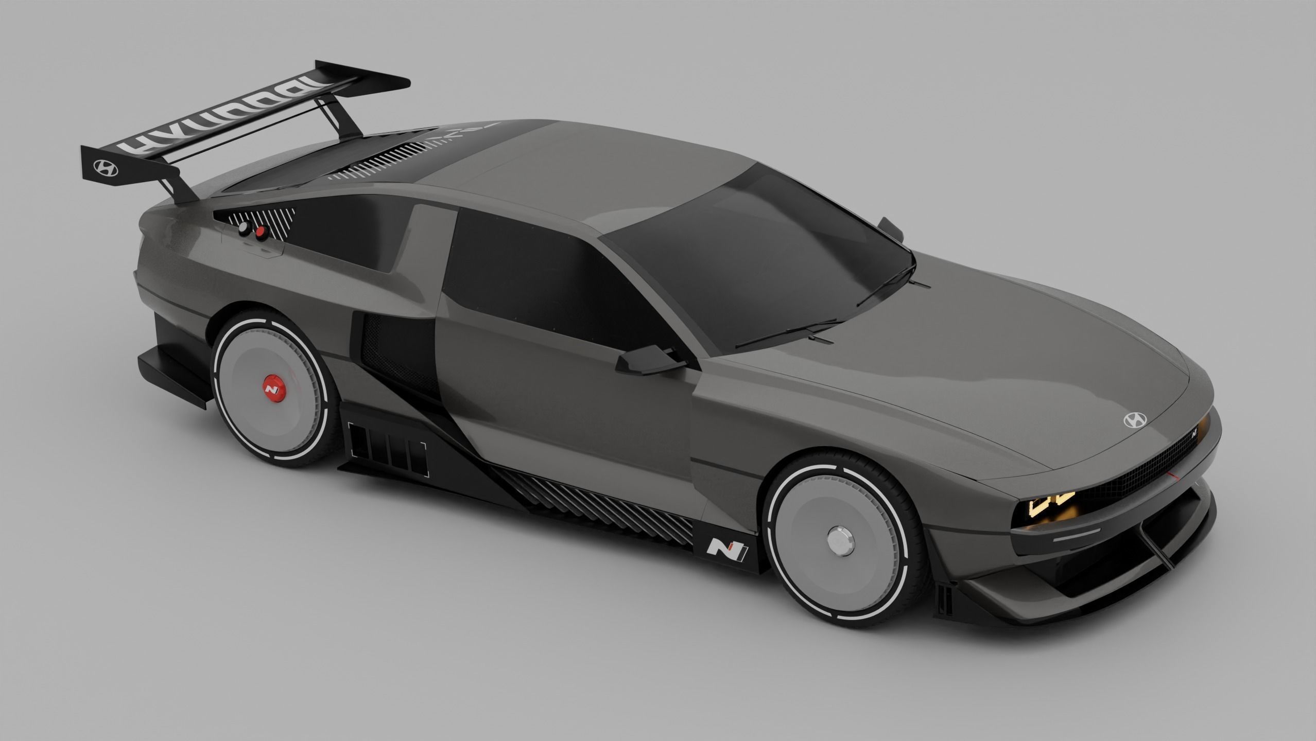 Hyundai N Vision 74 3D Blender File Textured And FBX OBJ Files 3D model_3