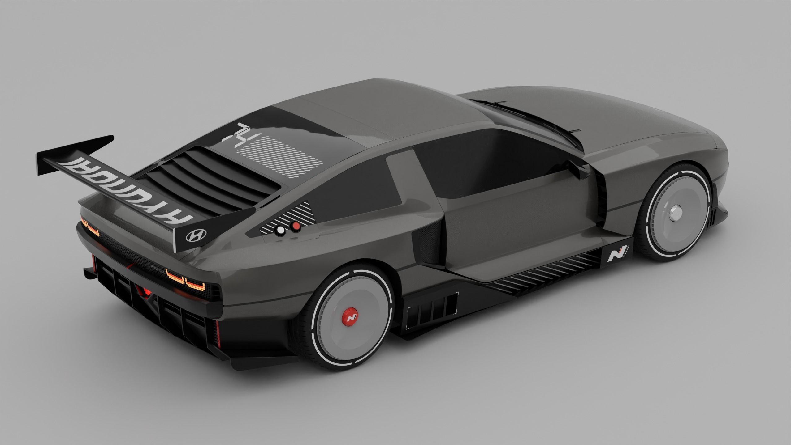Hyundai N Vision 74 3D Blender File Textured And FBX OBJ Files 3D model_2