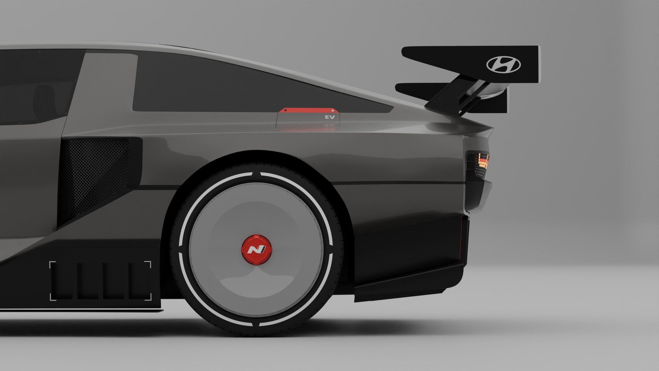 Hyundai N Vision 74 3D Blender File Textured And FBX OBJ Files 3D model_10