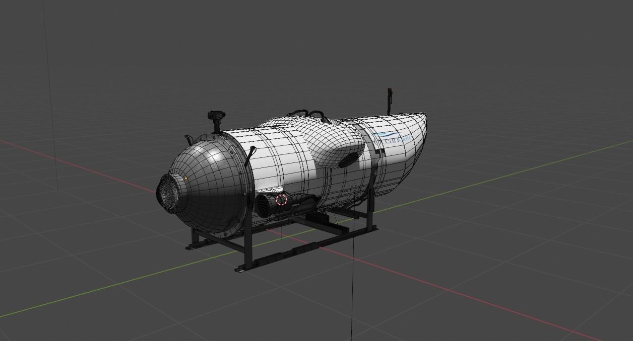 Ocean Gate Titan submarine Low-poly 3D model_11