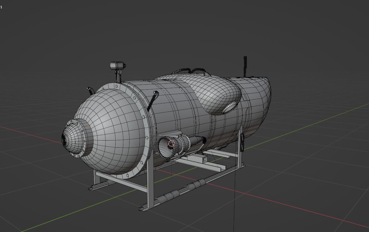 Ocean Gate Titan submarine Low-poly 3D model_15