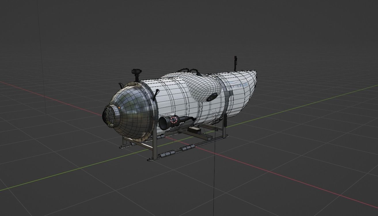 Ocean Gate Titan submarine Low-poly 3D model_12
