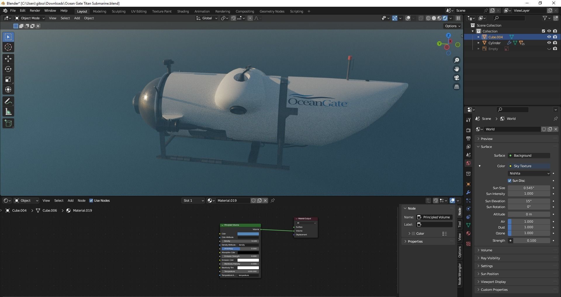 Ocean Gate Titan submarine Low-poly 3D model_13