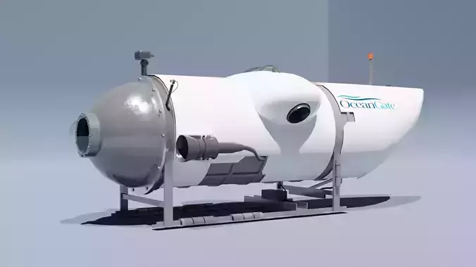 Ocean Gate Titan submarine Low-poly 3D model