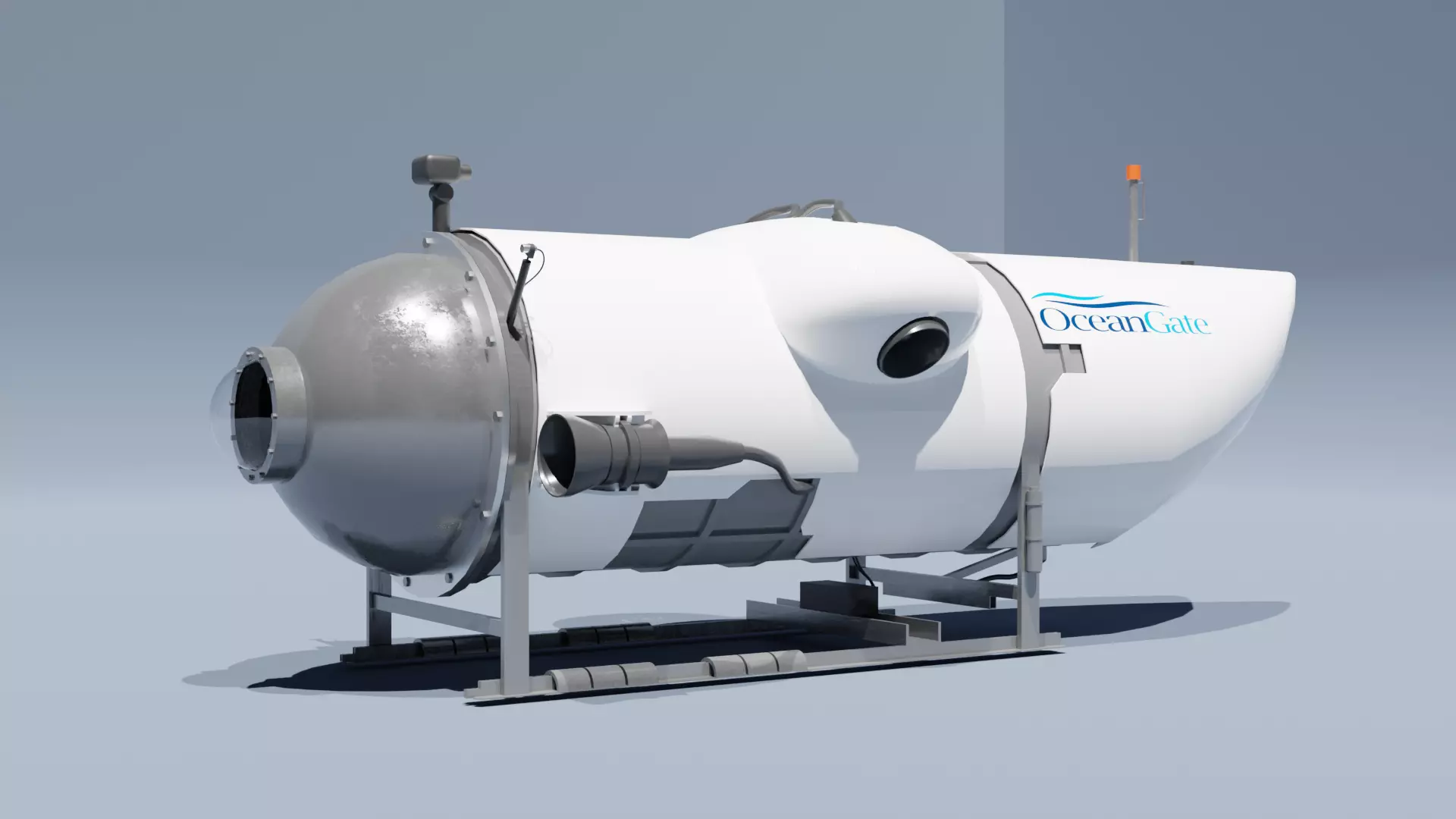 Ocean Gate Titan submarine Low-poly 3D model_0