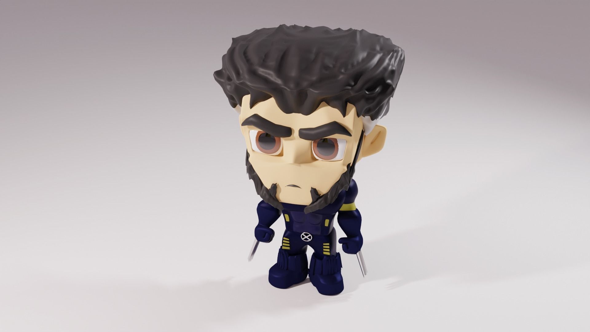X Men - Wolverine 3D model_2