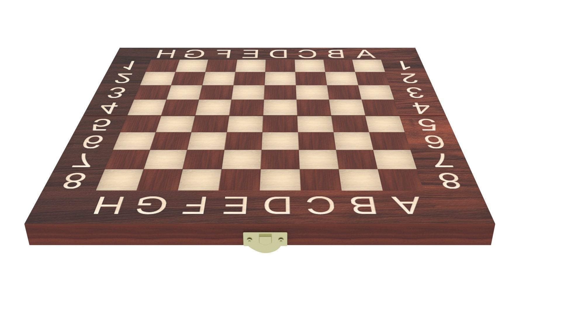 Opened Chess Board 3D model_2
