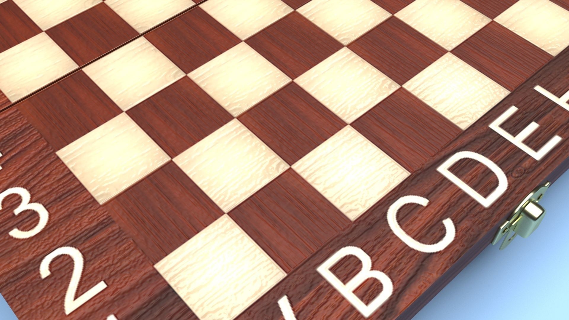 Opened Chess Board 3D model_25
