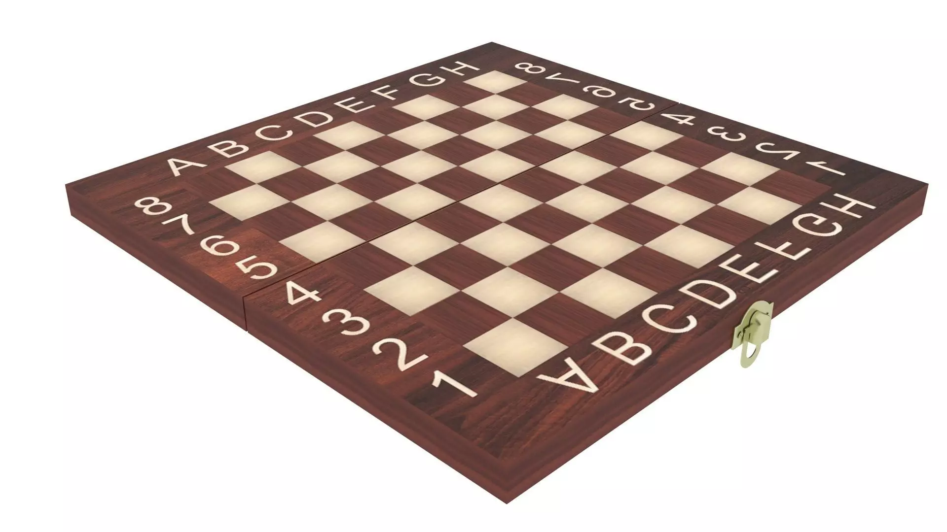 Opened Chess Board 3D model_0