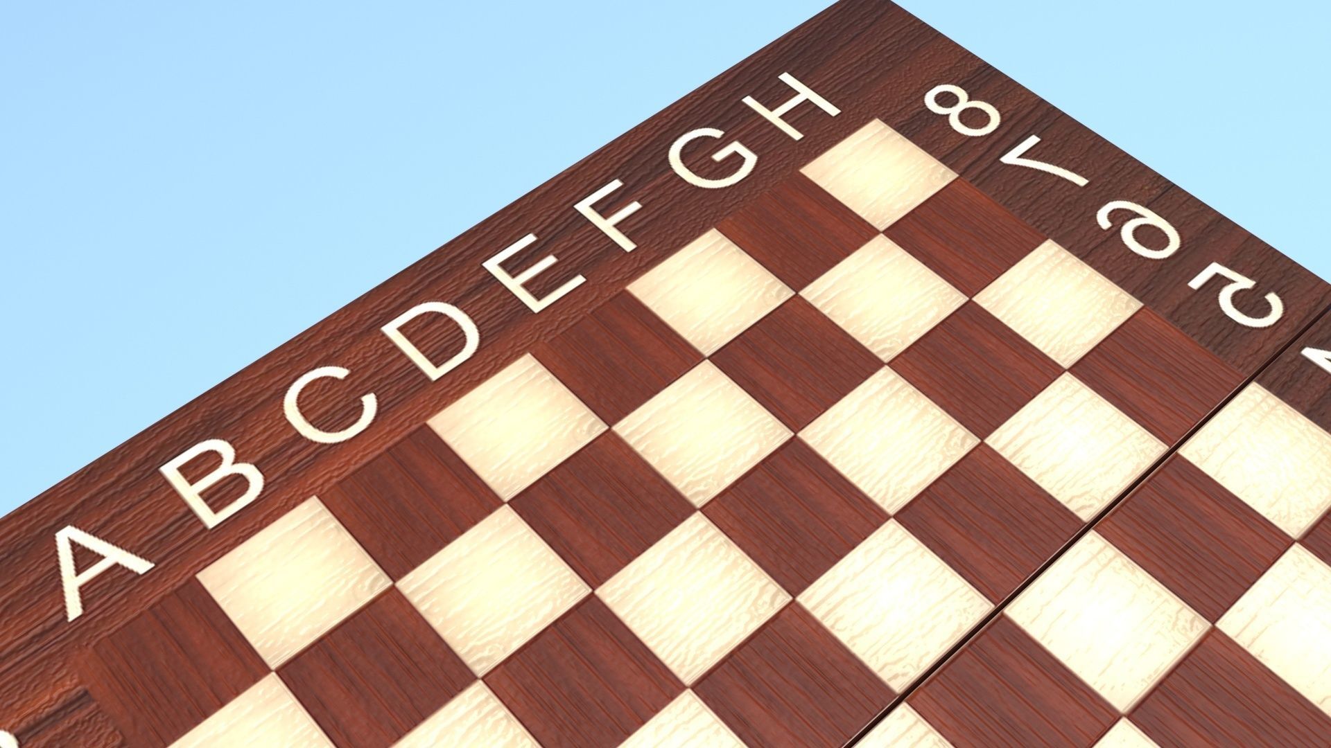 Opened Chess Board 3D model_26