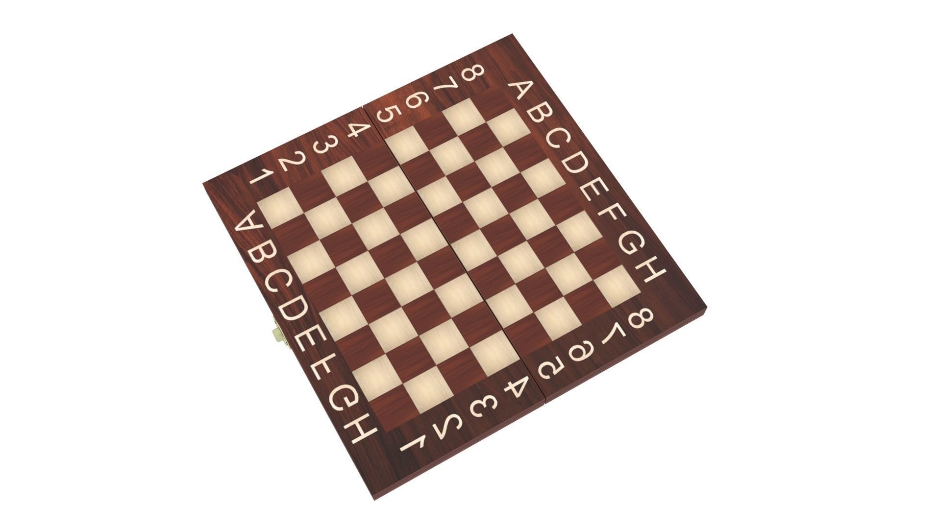 Opened Chess Board 3D model_1