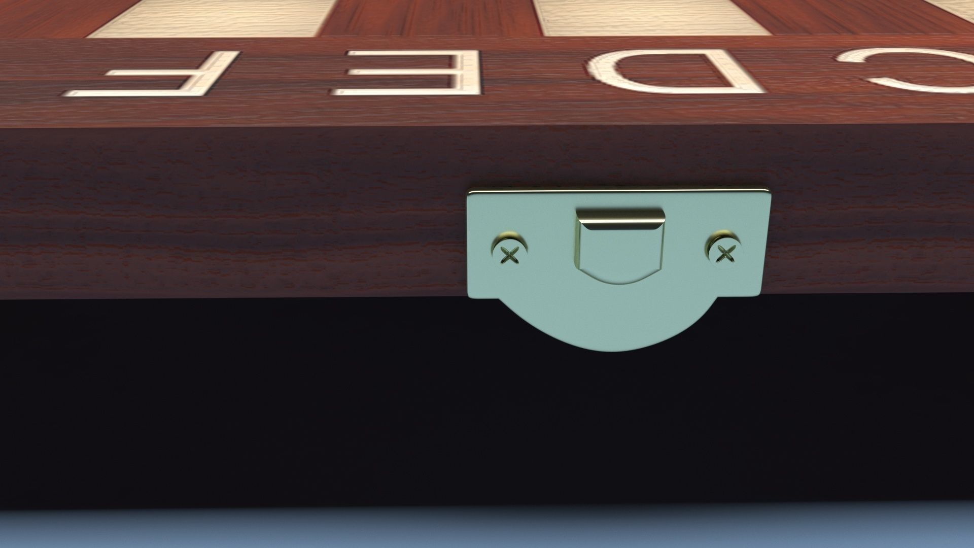 Opened Chess Board 3D model_28