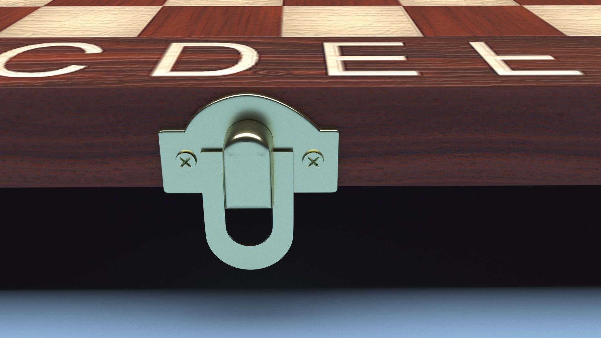 Opened Chess Board 3D model_27