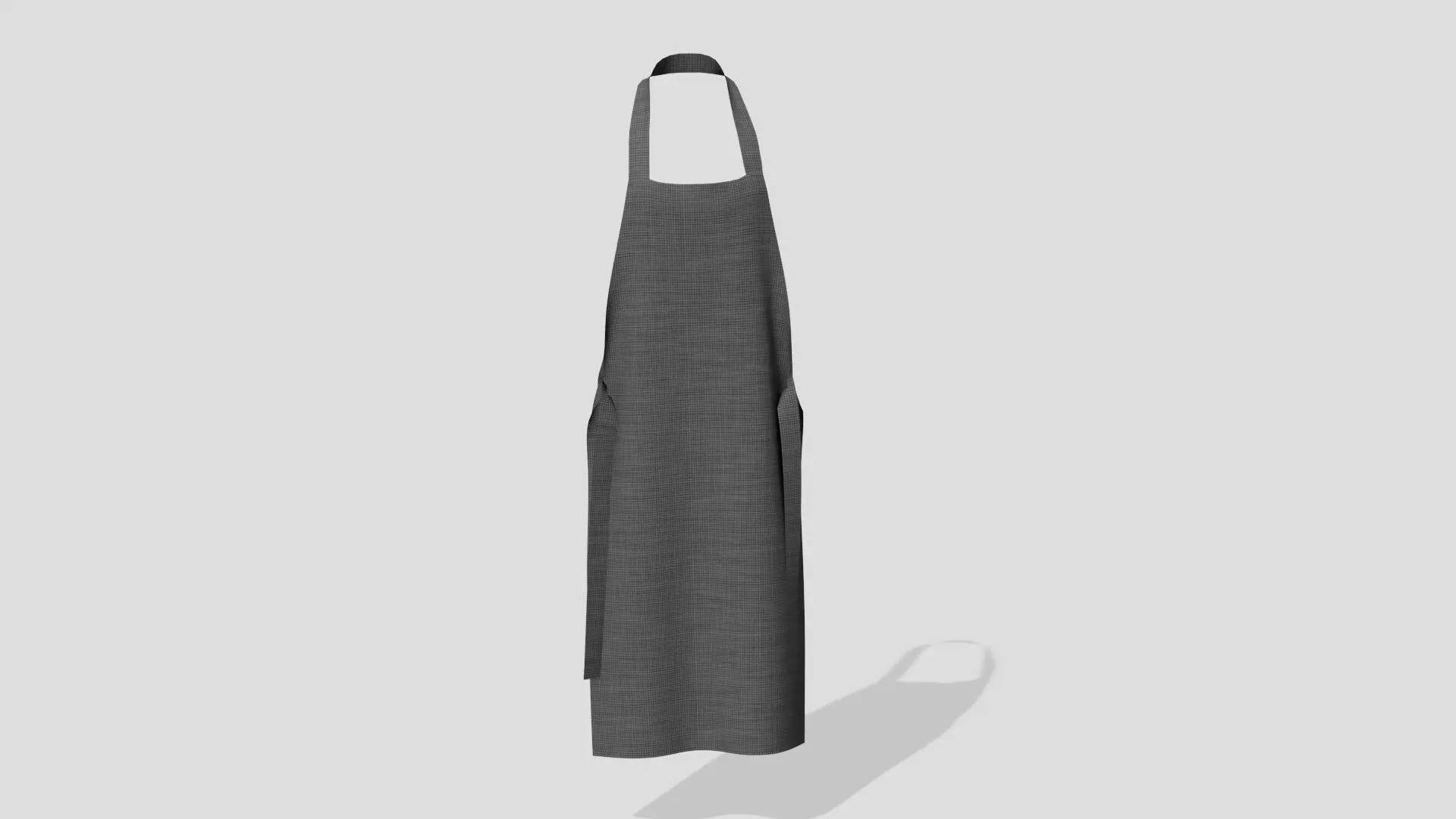 Black apron Low-poly 3D model