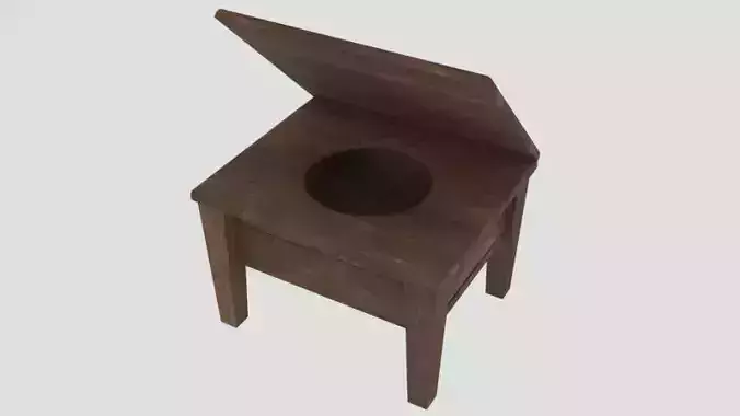 Antique wooden toilet