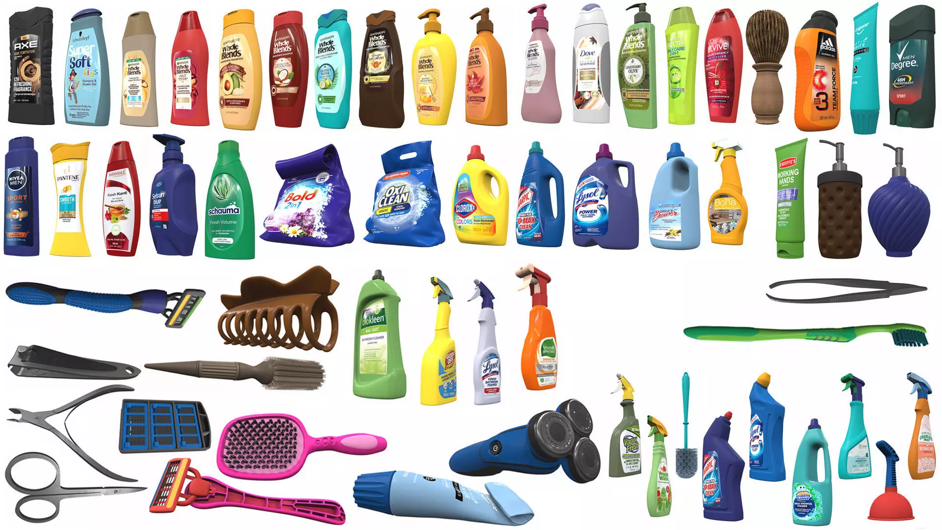 Bathroom accessory pack 60 3D Model Collection_0