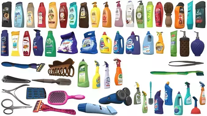 Bathroom accessory pack 60 3D Model Collection