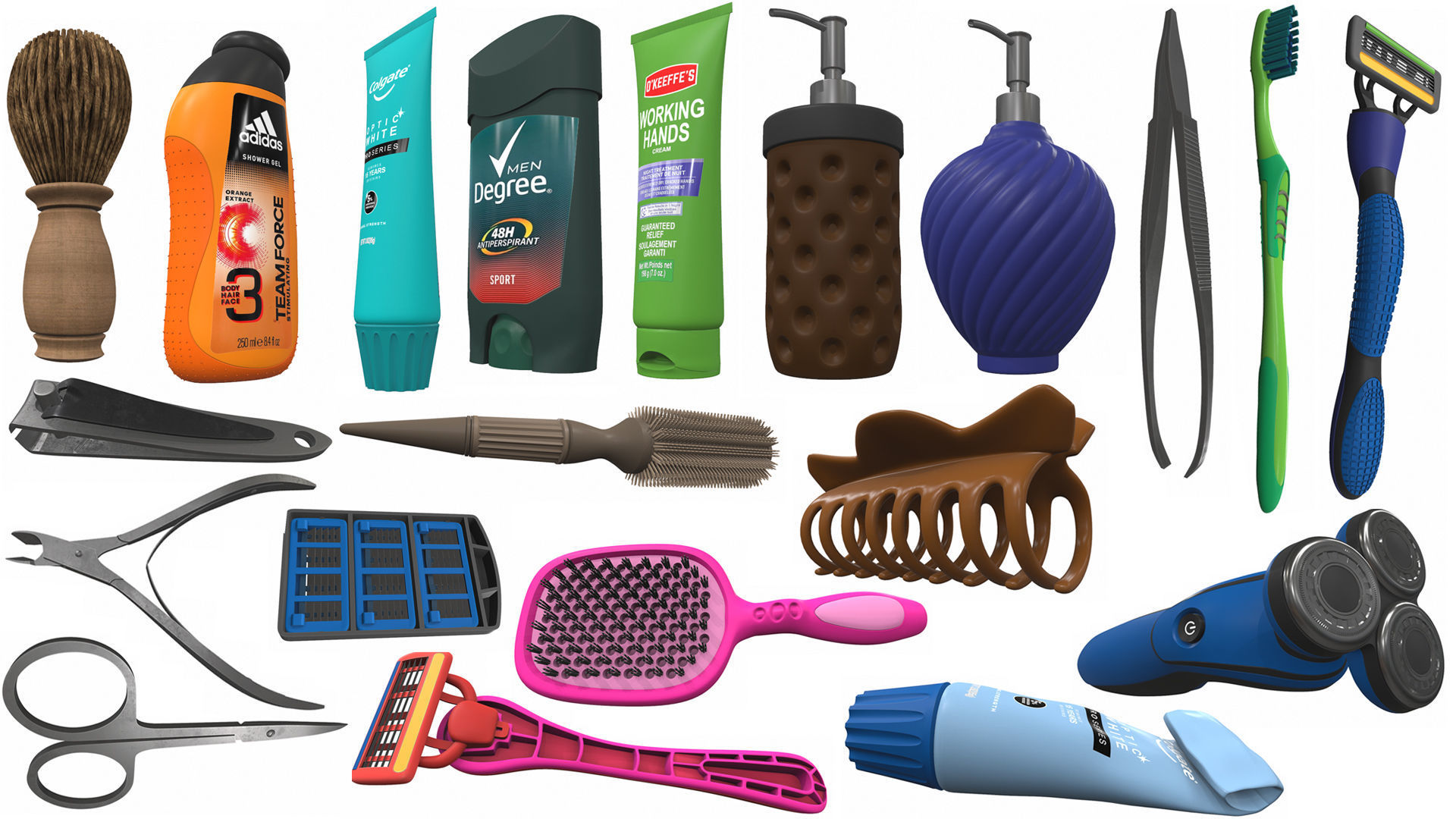 Bathroom accessory pack 60 3D Model Collection_3