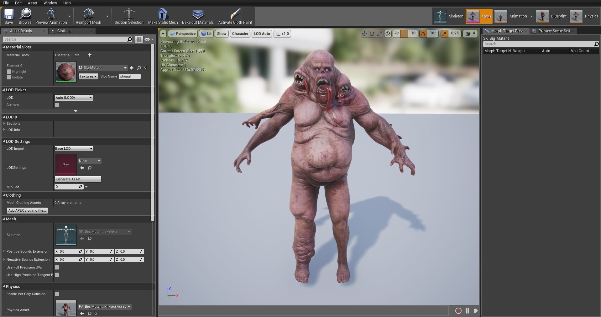 Big Mutant Low-poly 3D model_7