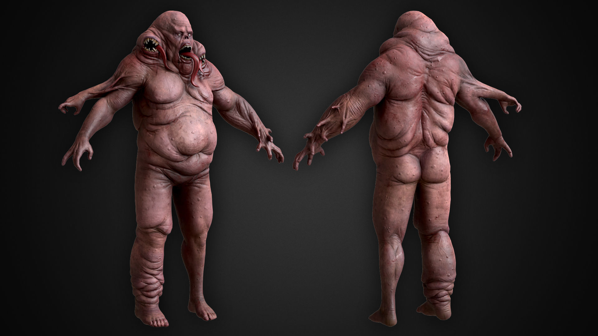 Big Mutant Low-poly 3D model_3