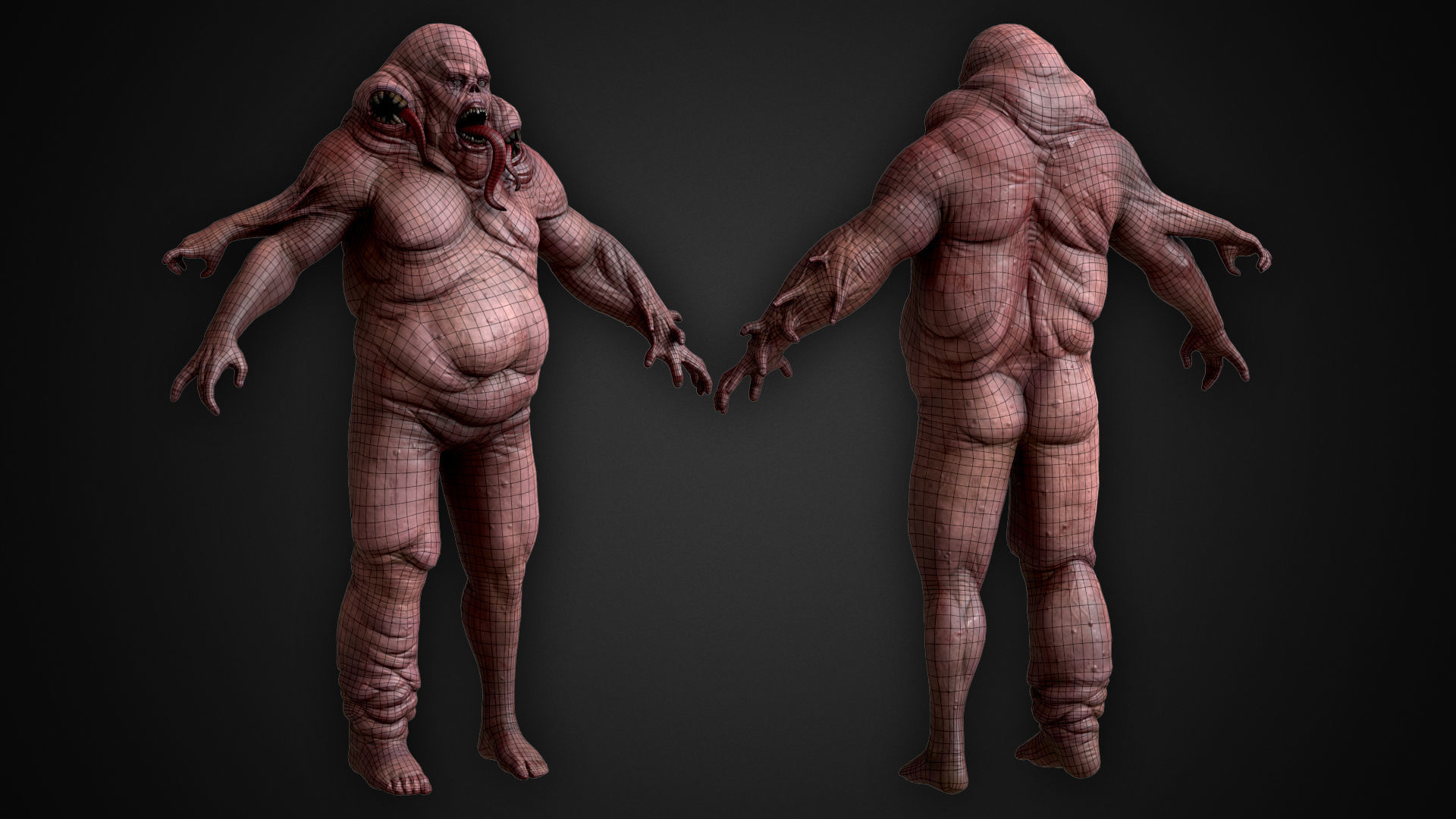 Big Mutant Low-poly 3D model_4
