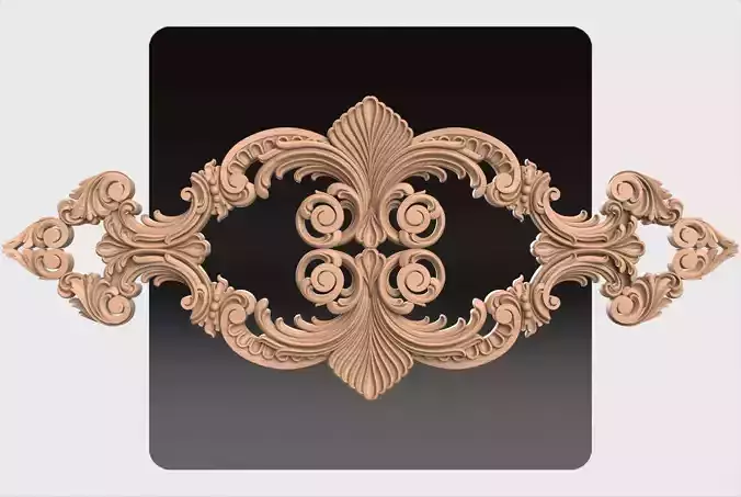 Carved decor ornament for cnc 31