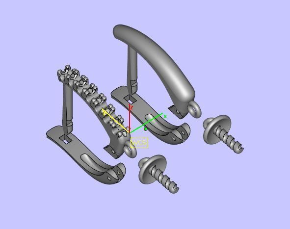 Earrings with gems 3D print model_2