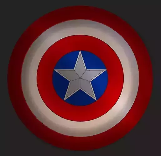 MCU Captain America Shield 3D model