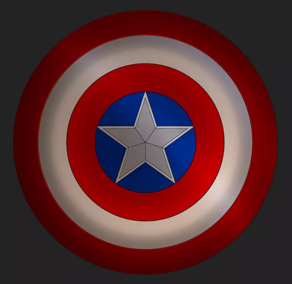 MCU Captain America Shield 3D model_0