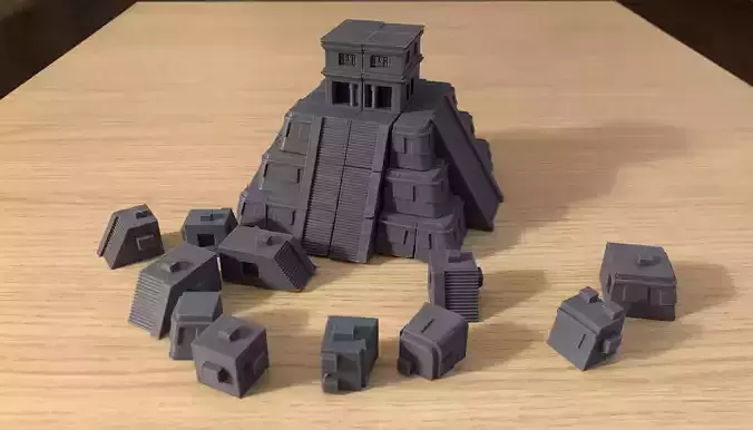 chichen itza 3D jigsaw puzzle 3D print model