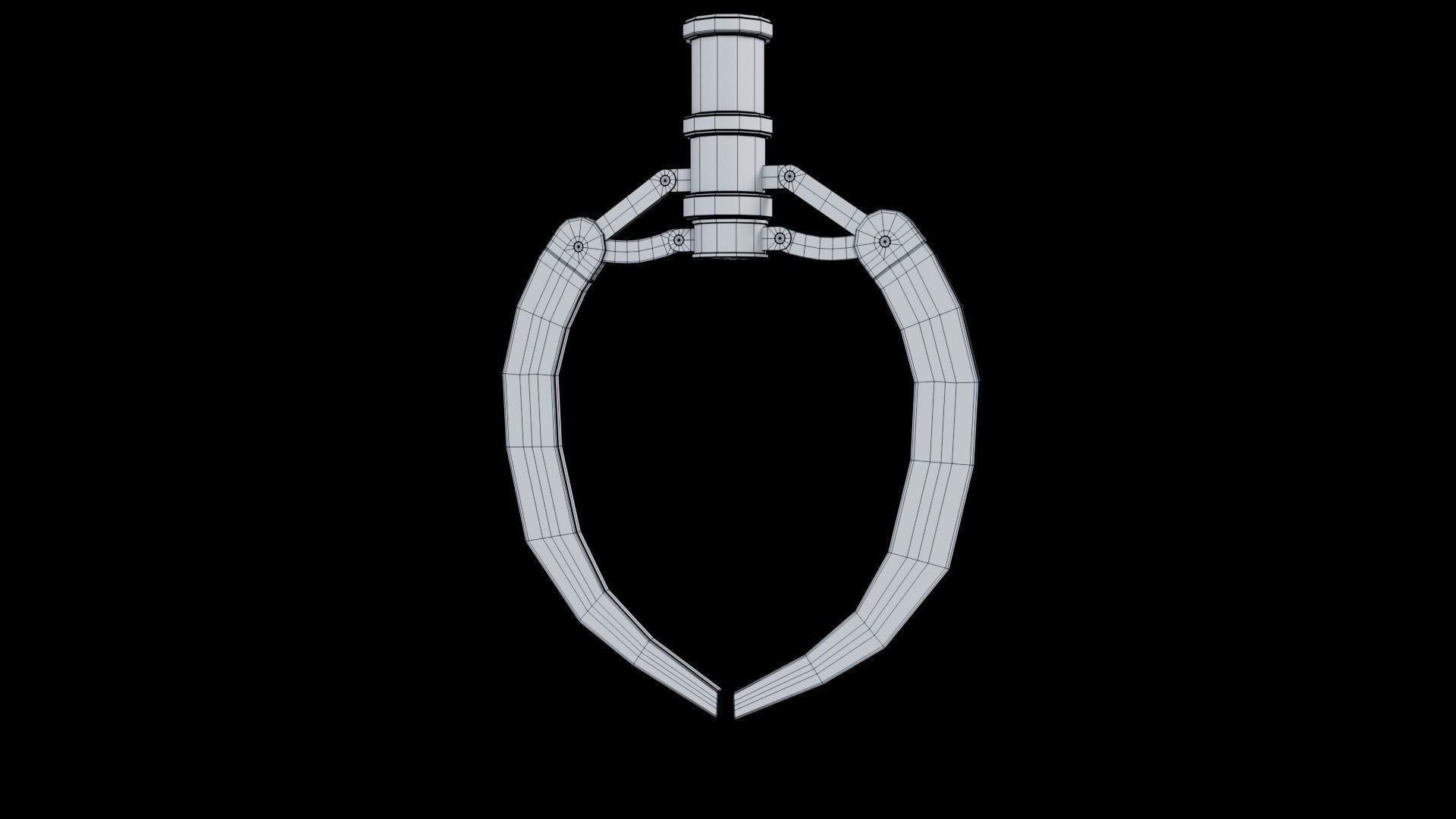 Metal Claw 5 with Rig 3D model_7