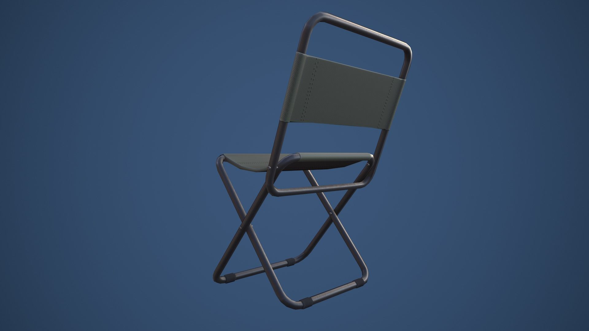 Stylized Fishing Chair Low-poly 3D model_5