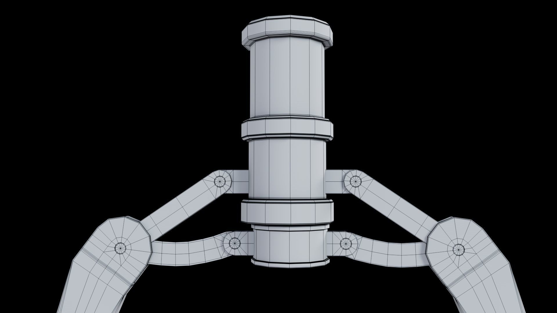 Metal Claw 6 with RIG 3D model_9