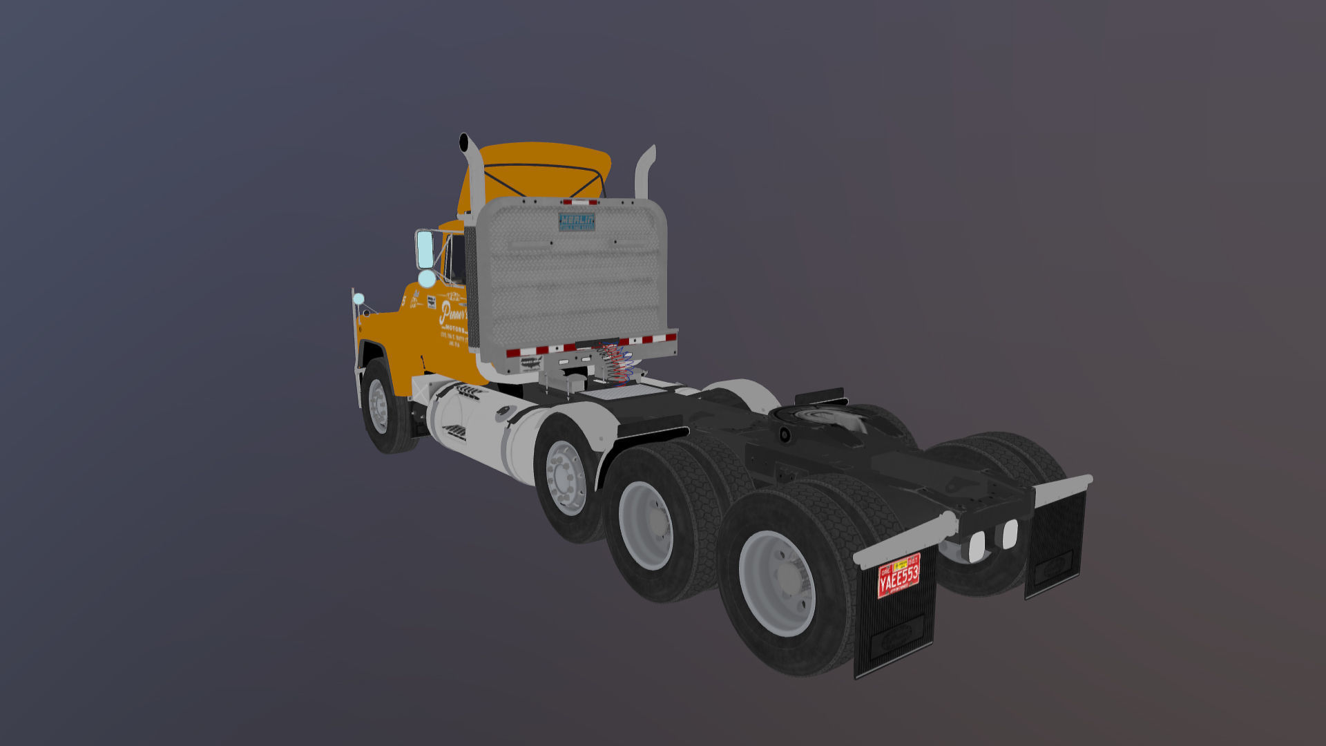 Heavy truck Low-poly 3D model_33