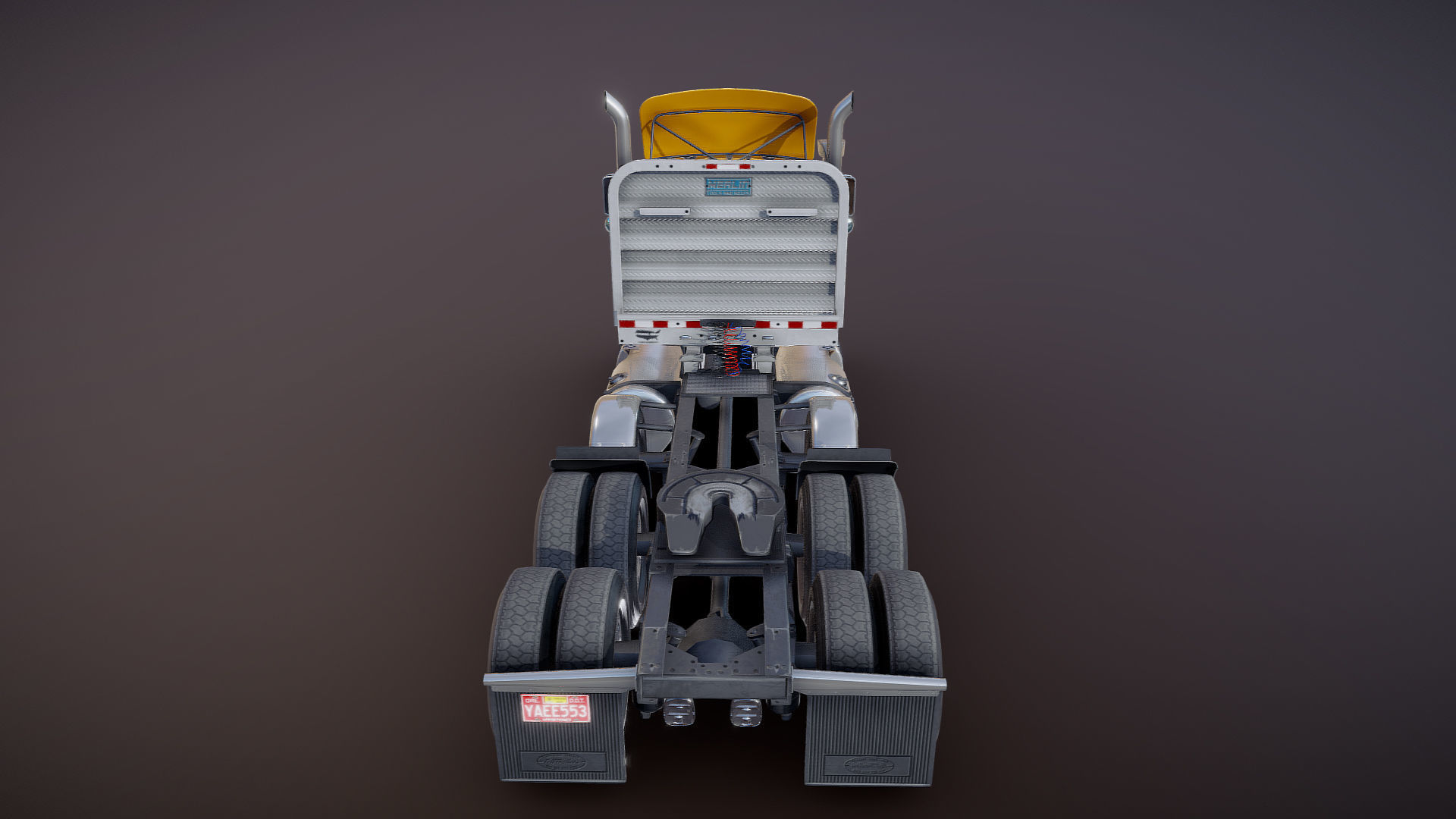 Heavy truck Low-poly 3D model_19