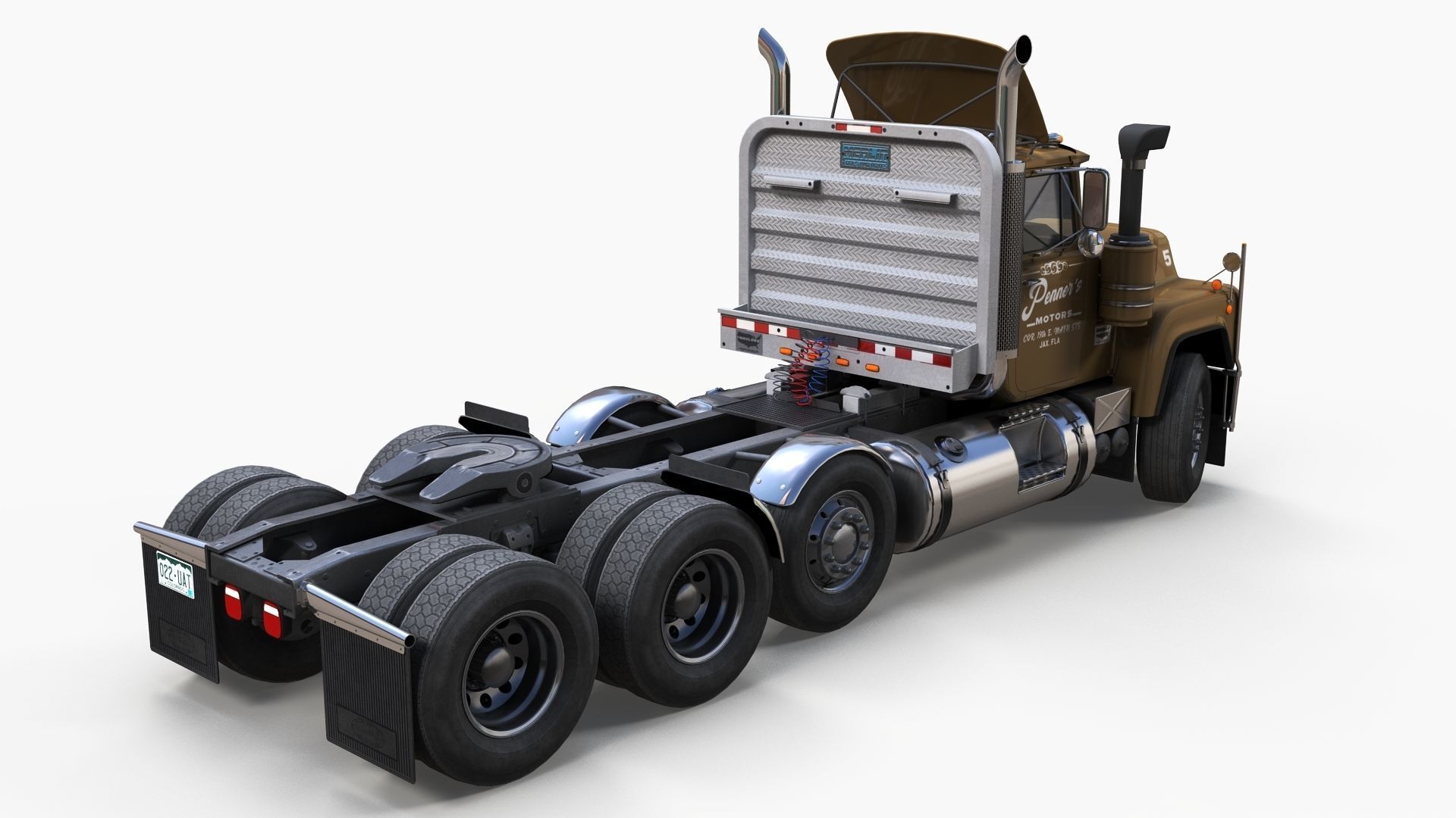 Heavy truck Low-poly 3D model_3