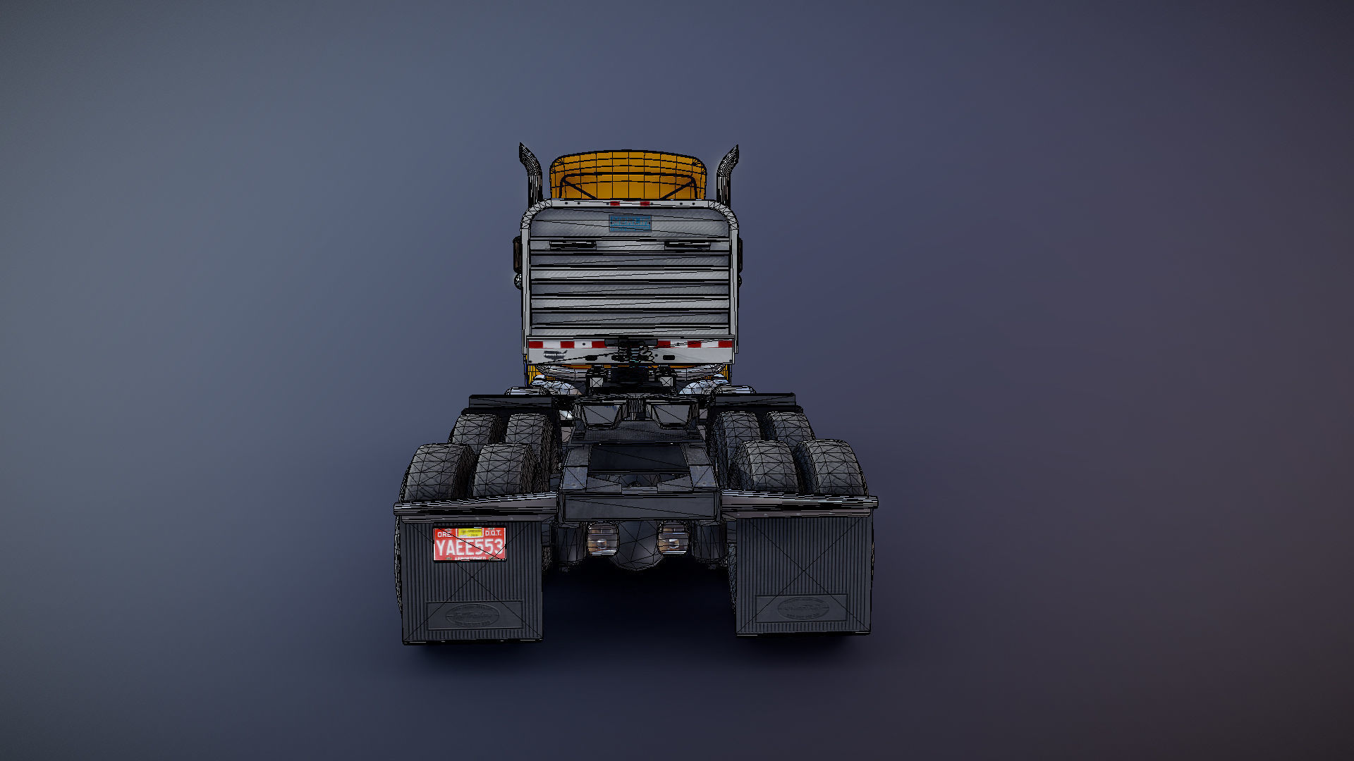 Heavy truck Low-poly 3D model_24