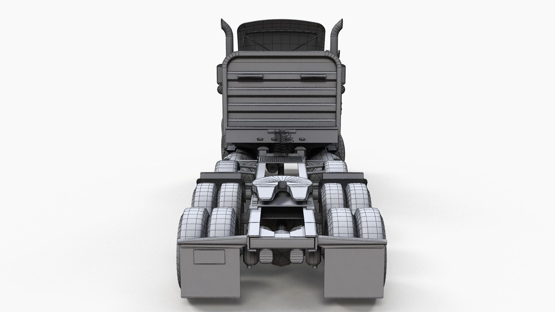 Heavy truck Low-poly 3D model_12