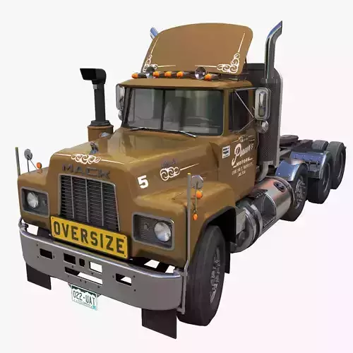 Heavy truck Low-poly 3D model