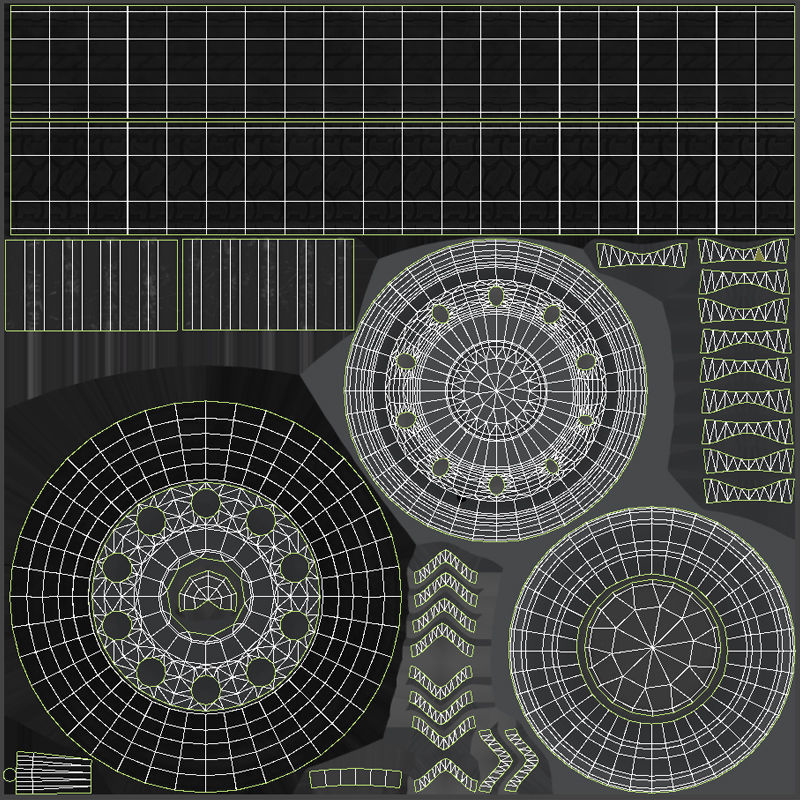 Heavy truck Low-poly 3D model_42
