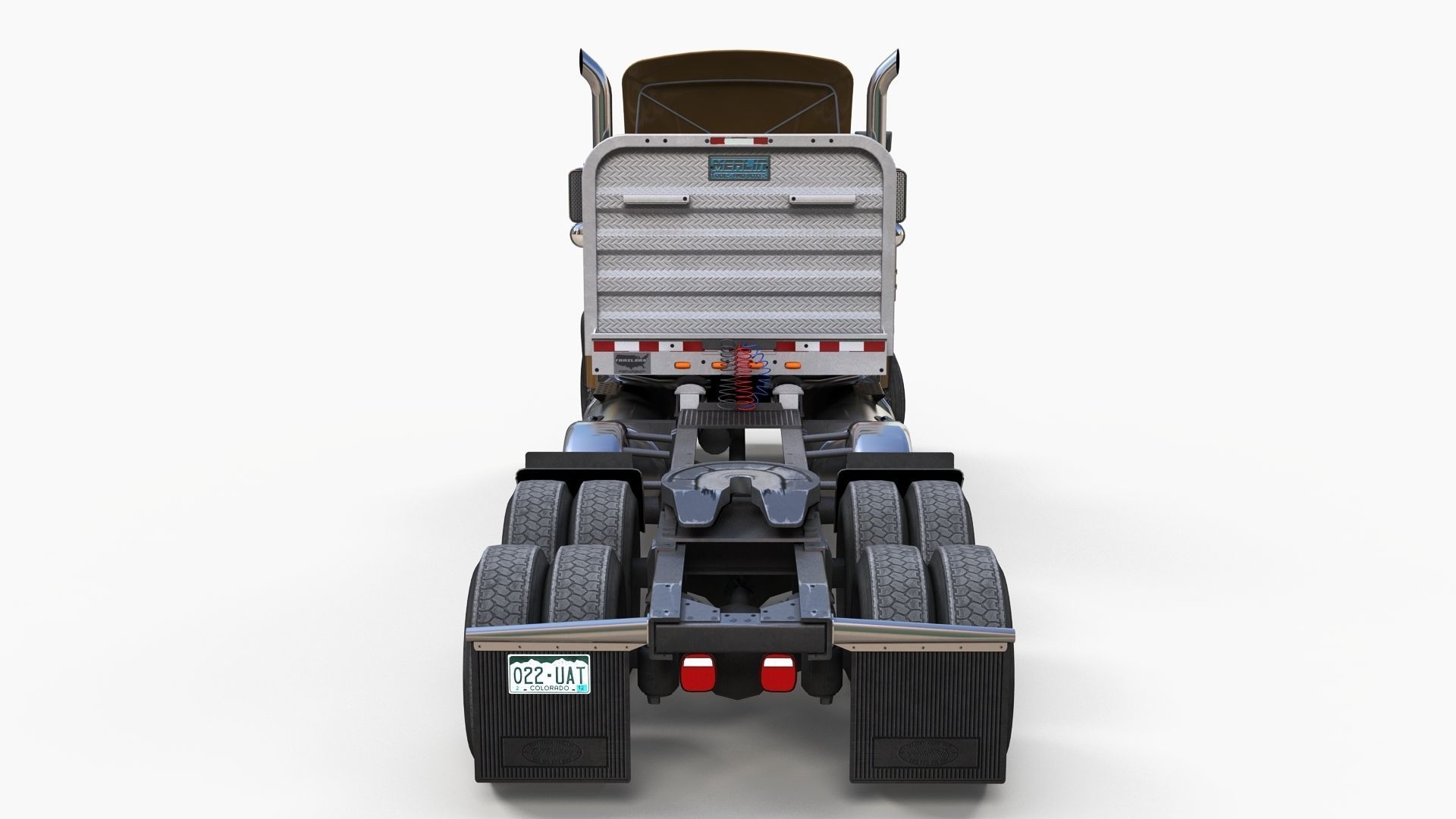 Heavy truck Low-poly 3D model_6
