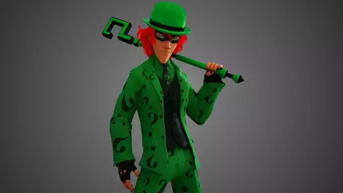  The Riddler - Cartoon Style Low-poly 3D model