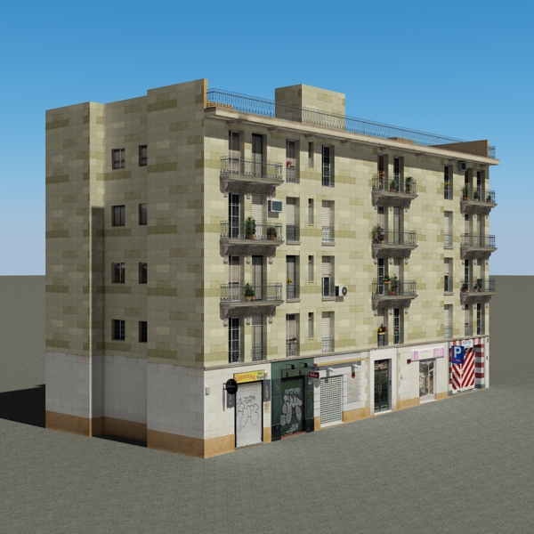 Building Collection 91 - 100 Low-poly 3D model_130