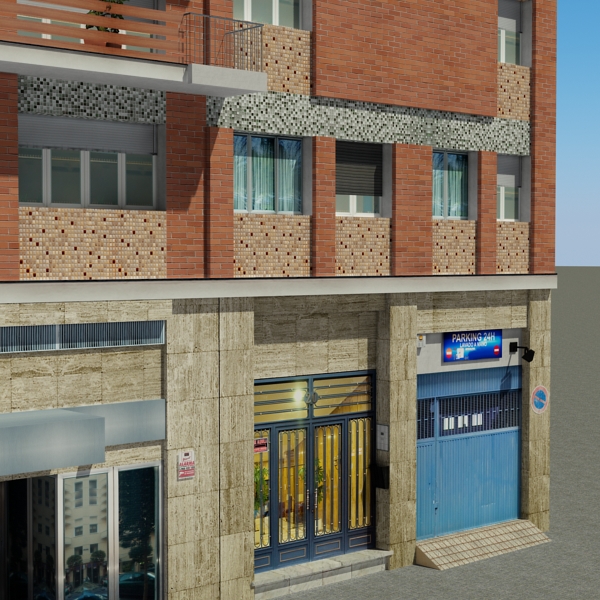 Building Collection 91 - 100 Low-poly 3D model_86