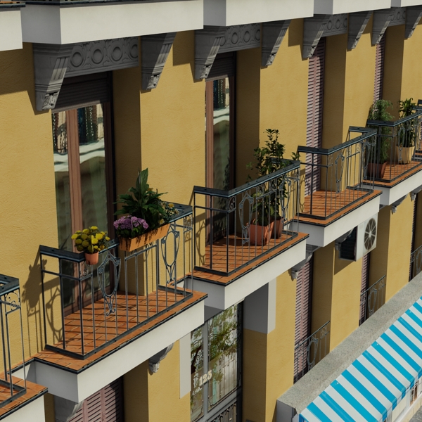 Building Collection 91 - 100 Low-poly 3D model_55