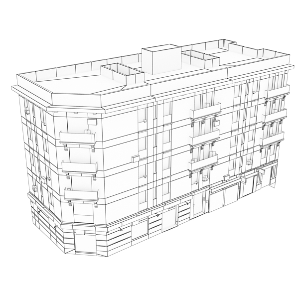 Building Collection 91 - 100 Low-poly 3D model_126