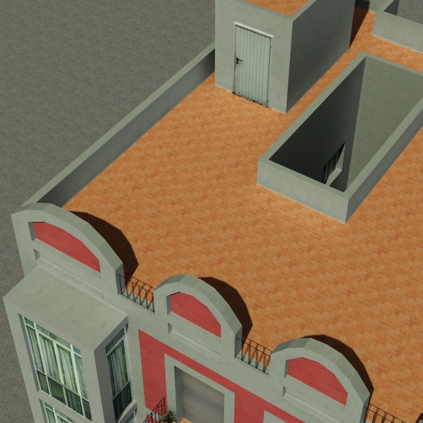 Building Collection 91 - 100 Low-poly 3D model_43