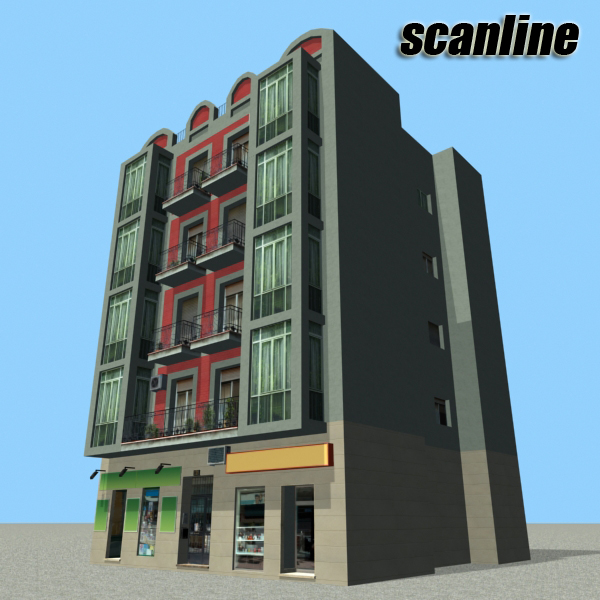 Building Collection 91 - 100 Low-poly 3D model_44